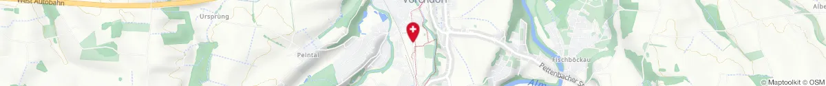 Kartendarstellung des Standorts für Almtal-Apotheke in 4655 Vorchdorf
